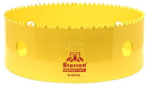 Fast Cut Holesaw Cutter 121mm – Bi-Metal Hole Saw for Extra Wide Access Openings in Sheet Materials